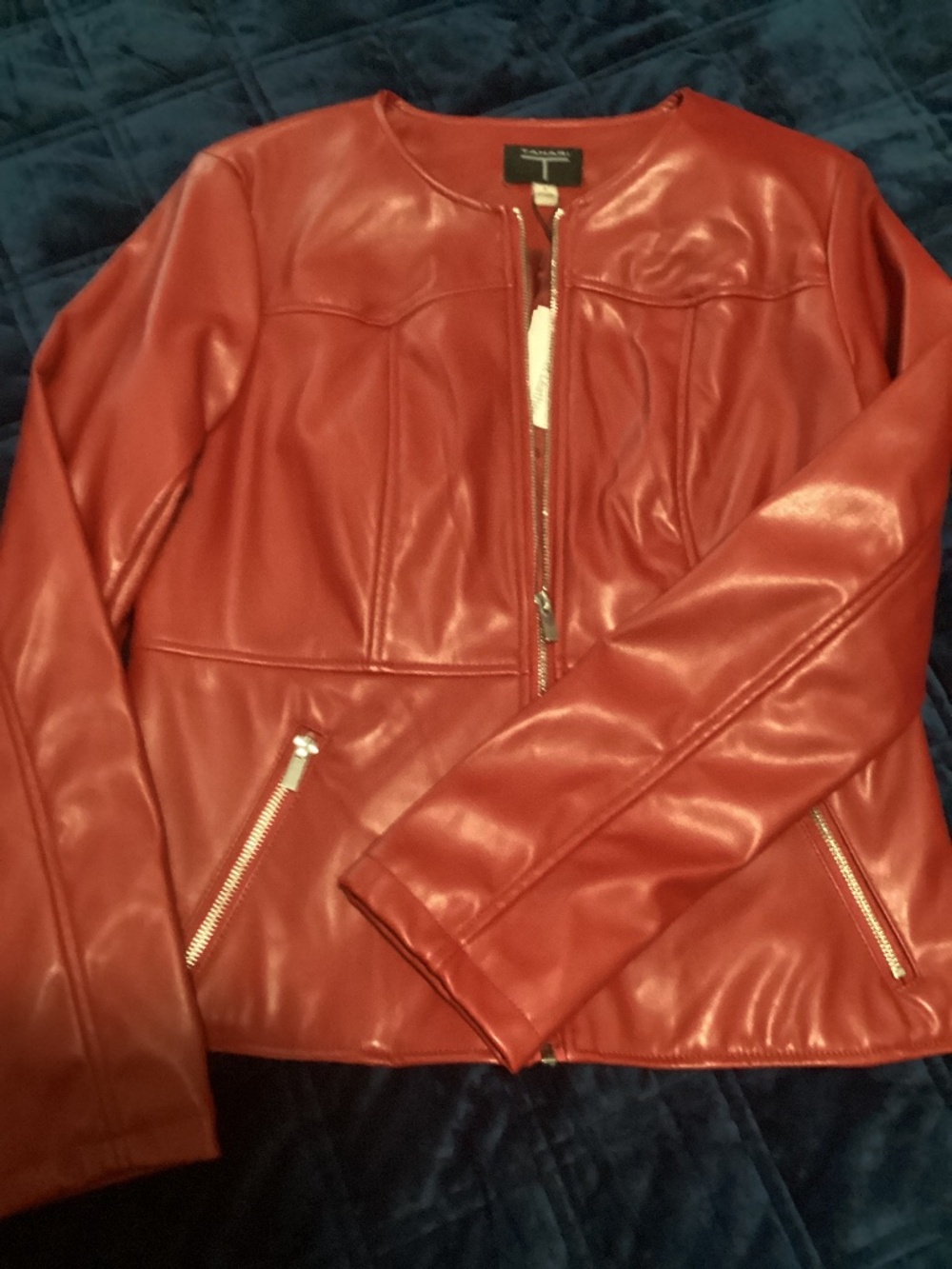 Tahari Faux Leather Jacket